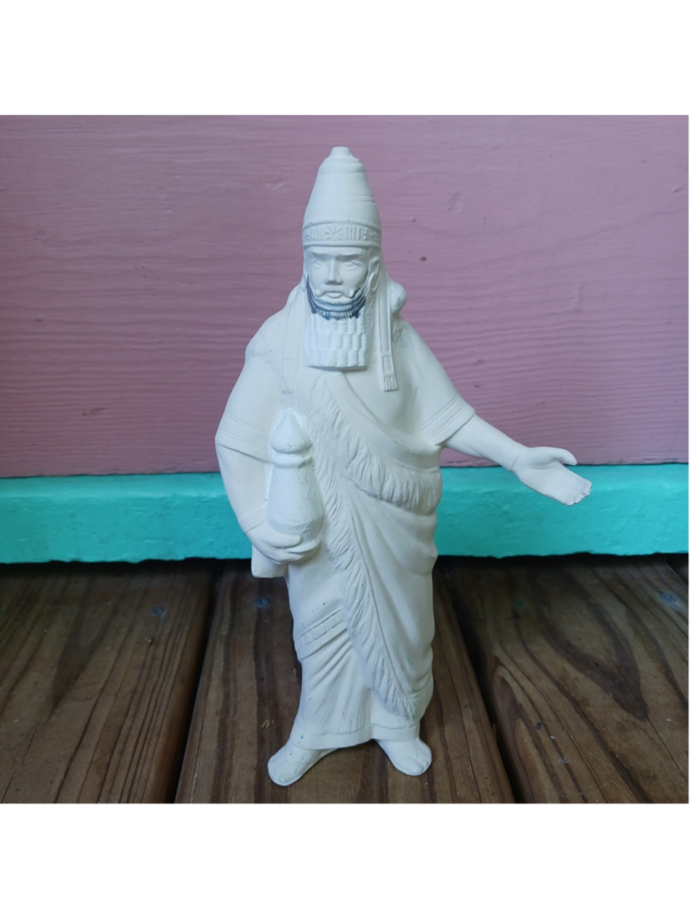 VTG Duncan Mold Standing Wise Man Nativity Ceramic Bisque Christmas Craft Paint